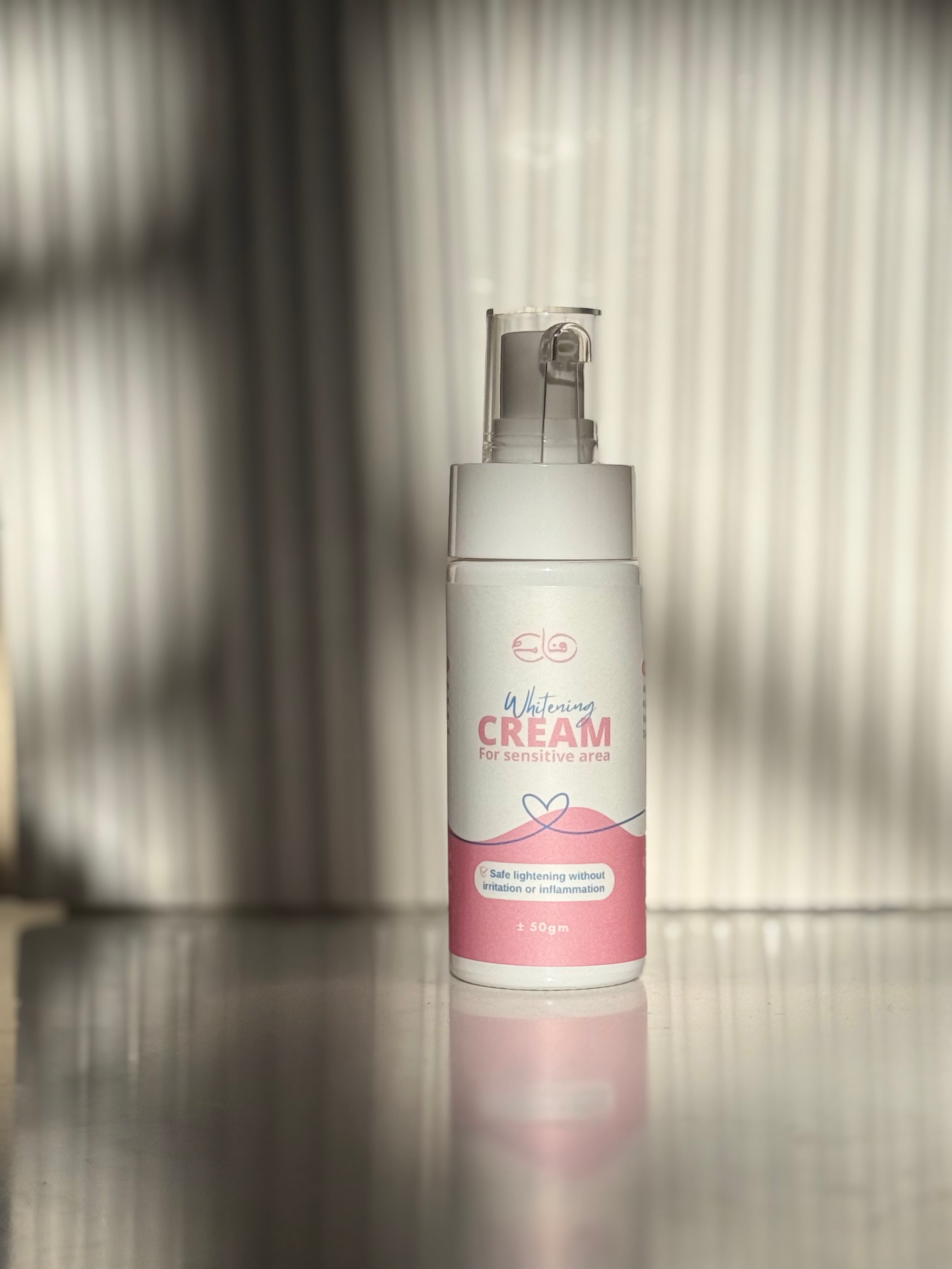 Whitening cream for sensitive areas